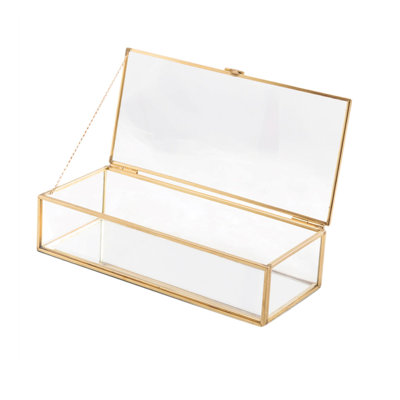 Boîte à bijoux en verre +