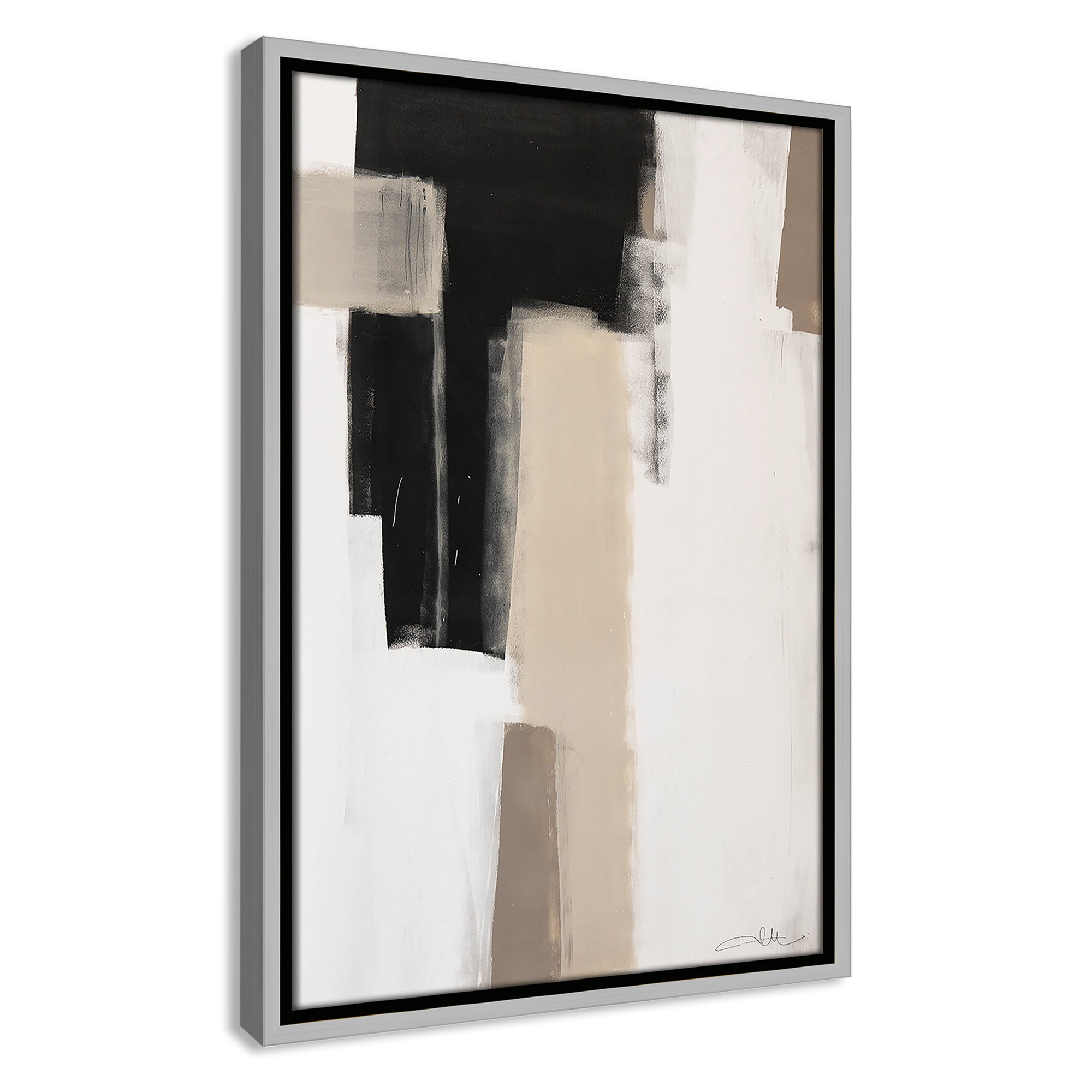 Giverny Earth Scapes I Print, Silver Floater Framed, 19.5" H x 13.5" W x 2" D, No Mat