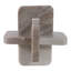 Figurine décorative en marbre à nœuds pour décoration intérieure - Statue géométrique contemporaine, objet décoratif pour console - blanc et brun clair-1674005055