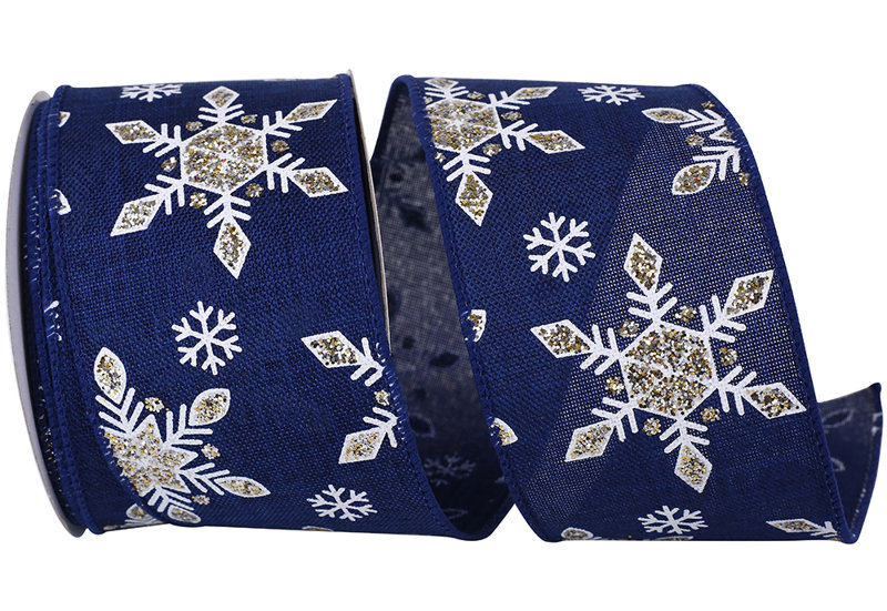 2.5 " Fabric Snowflake Ribbon