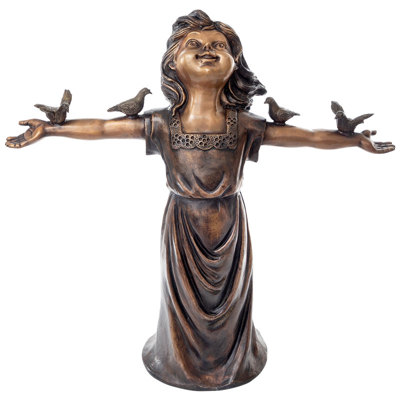 Basking in God's Glory Cast Bronze Garden Statue