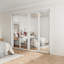 Porte coulissante pour garde-robe pleine longueur 60 po x 1 po 80 po 1 blanc avec ensemble de quincaillerie assemblé-88422487-114815623