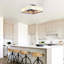 Ventilateur de plafond encastré en tissu 16,6 po Farmhouse