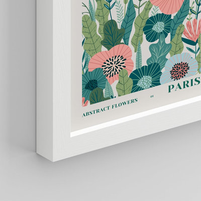 " SIGNLEADER Framed Poster Multicolor Floral Botanical Flower Market Prints Vintage Retro Antique Mixed Media Illustrations Fine Art Decorative Country/Farmhouse Relax/Calm For Bedroom " 6 - Pieces