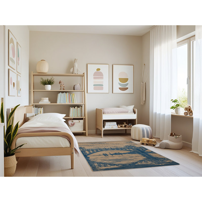 Tapis gris art déco lavable à la machine, Rectangulaire 3 pi x 5 pi