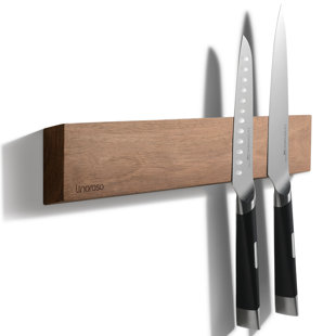 Senken Knives MagneticStrip Acacia Magnetic Knife Block