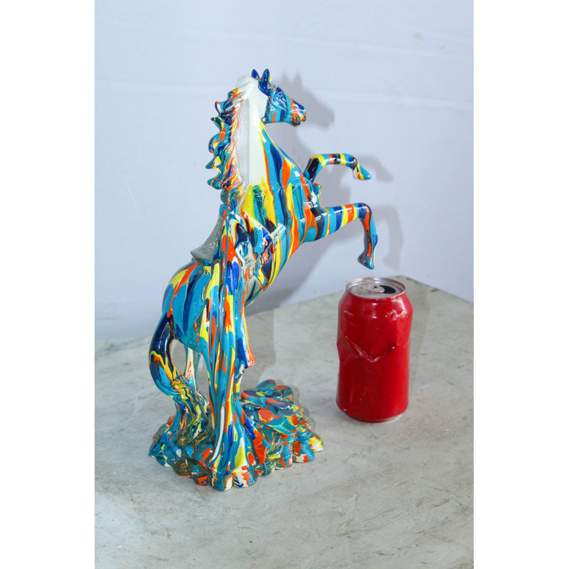 Décoration de cheval multicolore à cheval 11 "x 6" x H 14 "