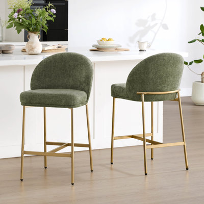 27'' Modern Counter Stools With Metal Frame