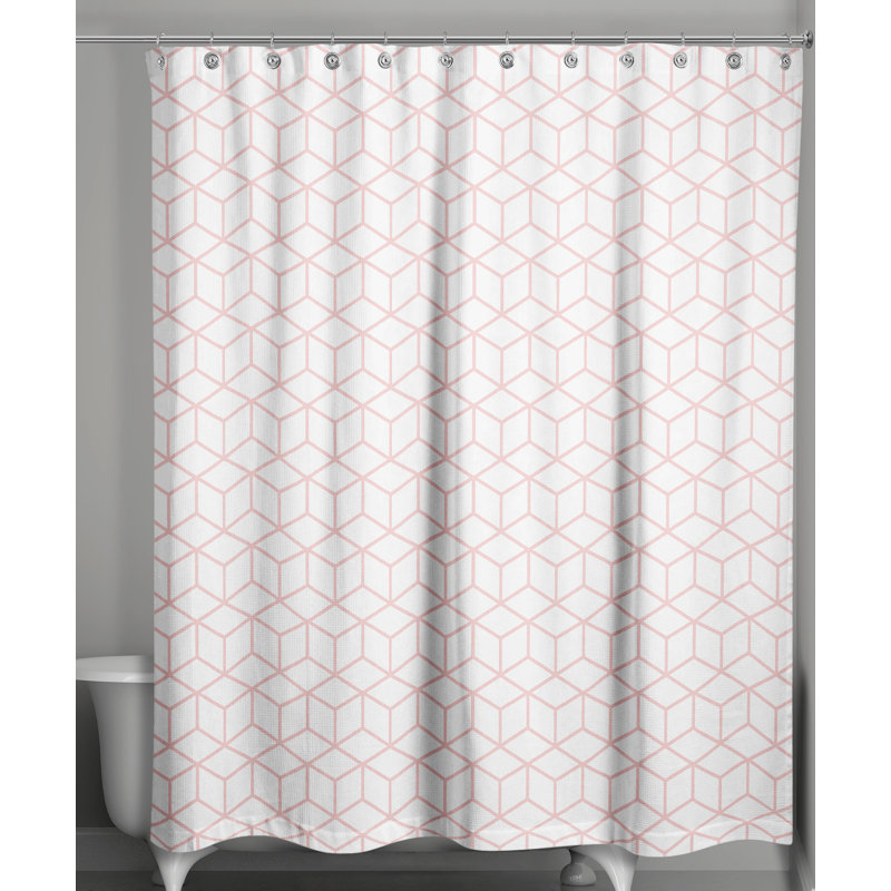 Rideau de douche simple Bakstran, Rose