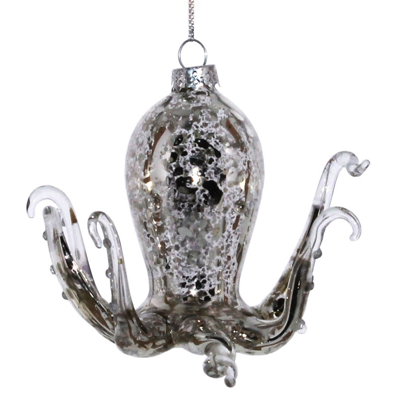 Figurine décorative à pendre en verre Octopus