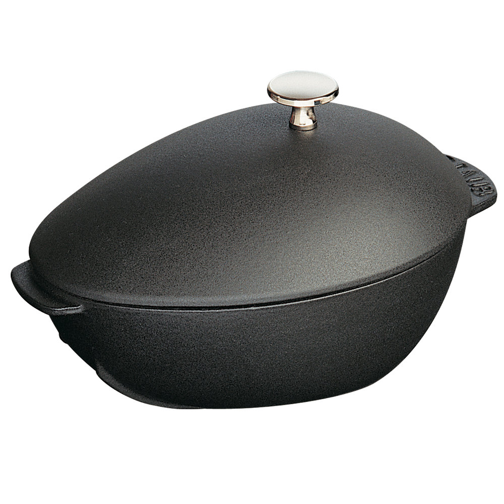Staub Cast Iron 2-qt Mussel Pot - Matte Black Staub