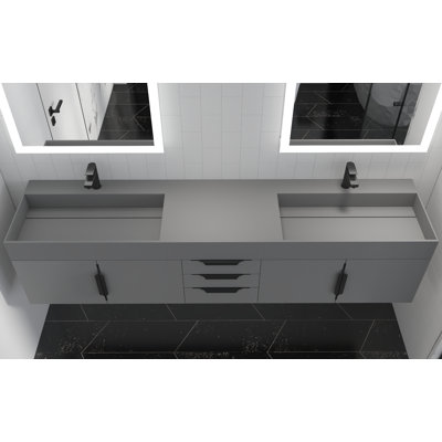 84" Amazon Double Bathroom Vanity with Top