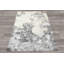 Tapis moderne 180 x 270 cm en laine, bambou et soie gris ivoire, noué à la main