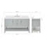 Meuble-lavabo sur pied simple 60 po avec plateau en quartz Abby-94003811