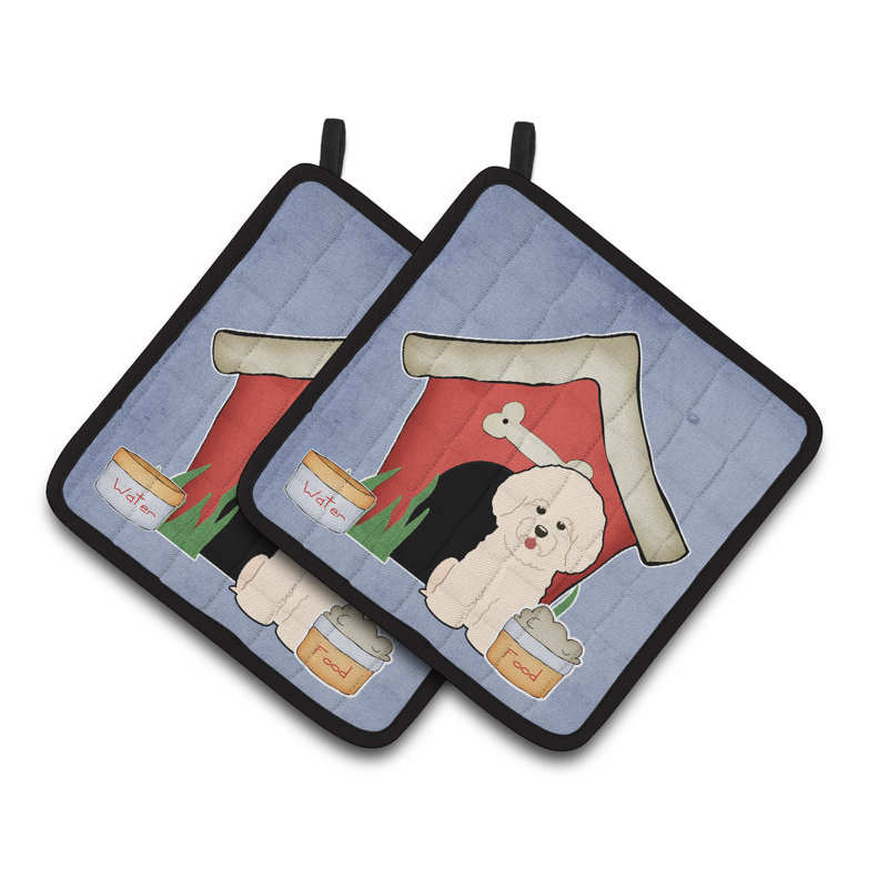 Caroline's Treasures Dog House Polyester Potholder