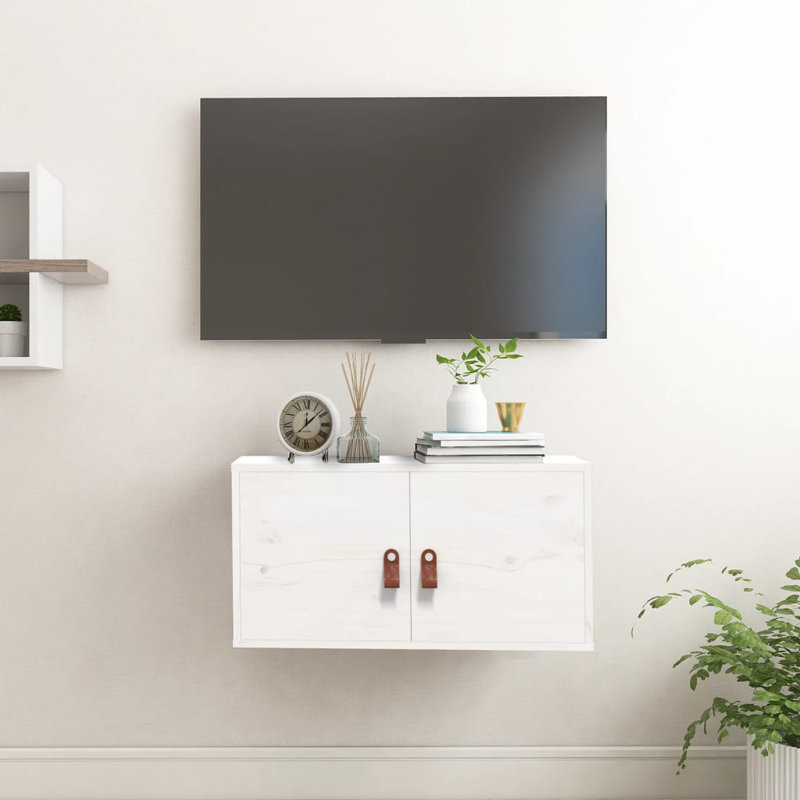 Melvindale Floating Shelf Accent Chest, White, 30cm H x 80cm W x 30cm D