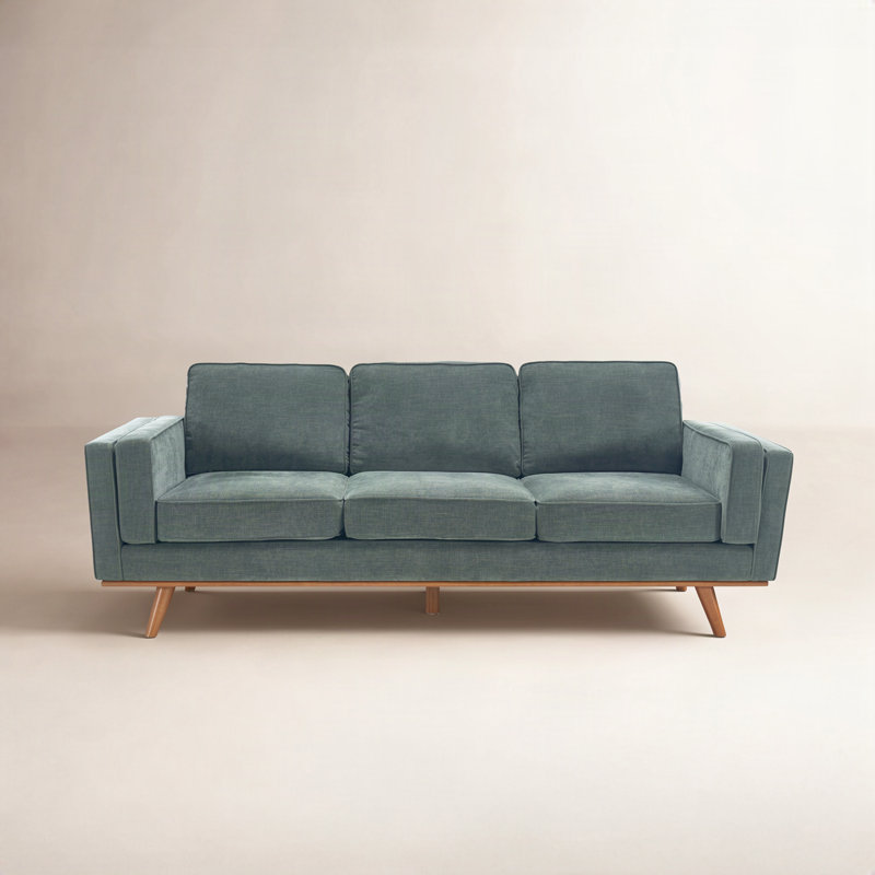 Estes Inayat 84' Upholstered Sofa, Vert