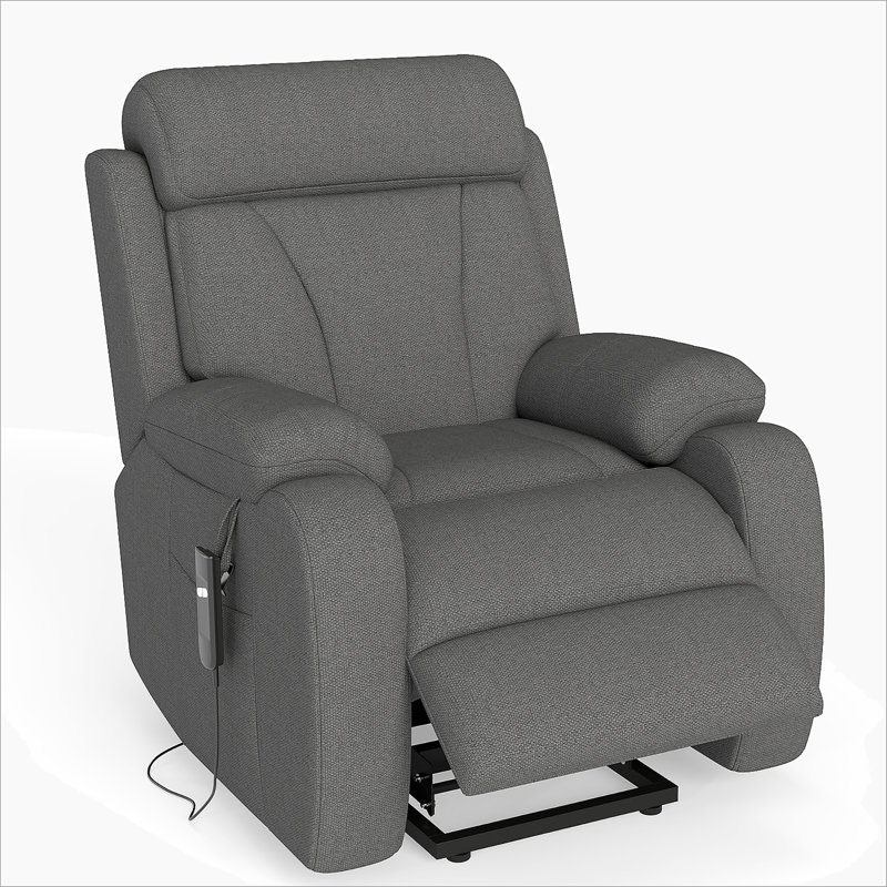 Power Lift Recliner, Lift Chair Recliner With Side Pocket For Small Spaces, Dark Gray, Power - Remote
