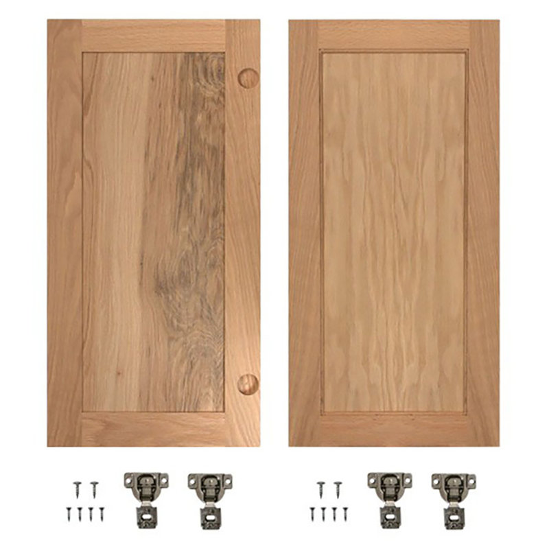 Portes à panneaux plats pour Invisidoor, Chêne rouge, H 36 po x l 16 po x P 1 po