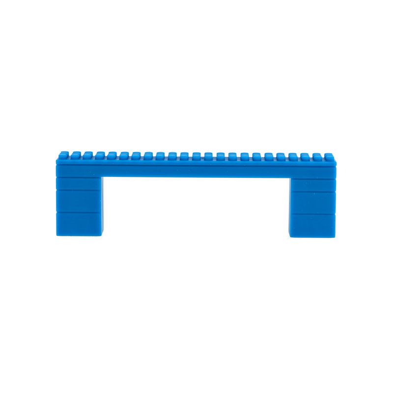 Poignée d’appareil centrale 3 3/4" en plastique, Bleu