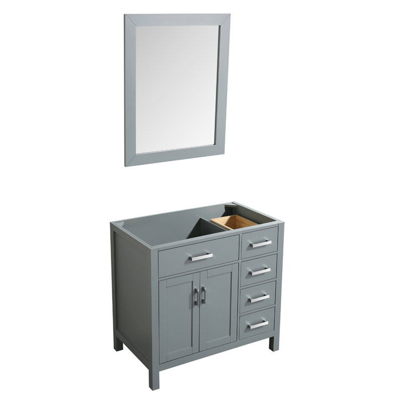 Base de meuble-lavabo simple 36 po Petrel, Gris