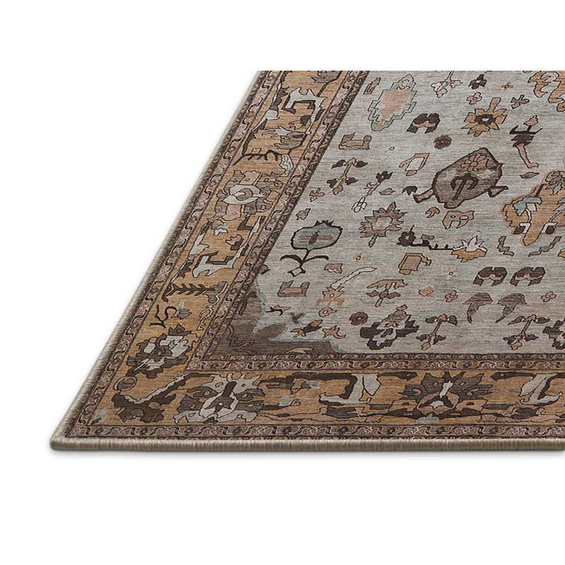 Tapis brun à motif oriental, Rectangle 4 pi x 6 pi