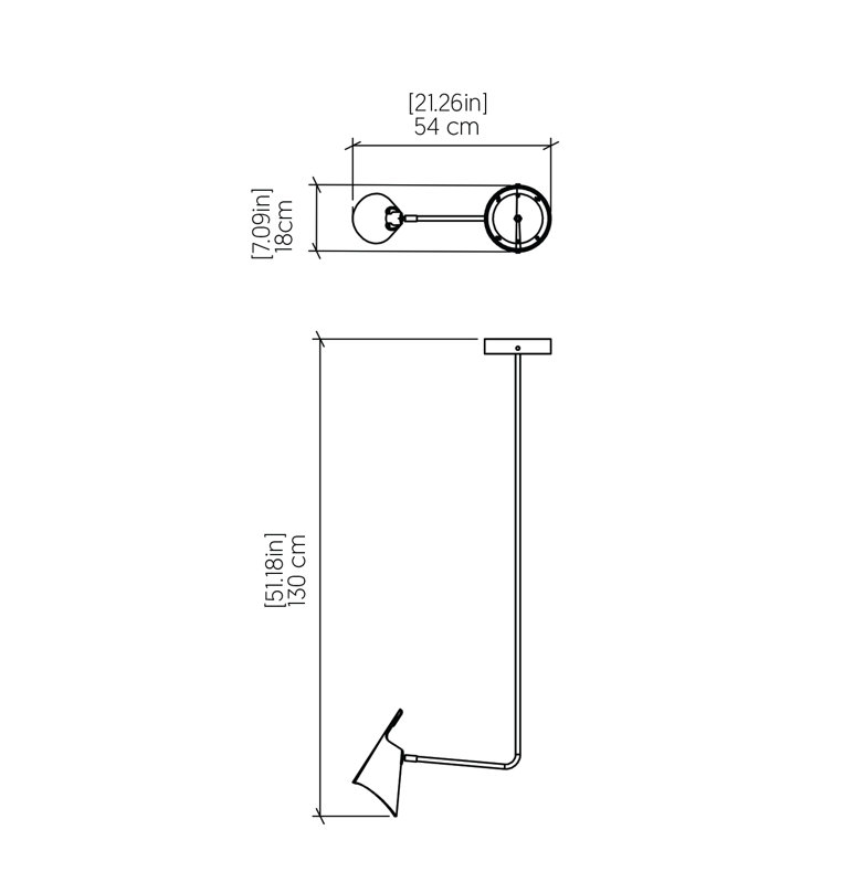 Luminaire suspendu conique à 1 lumière, Imbuia