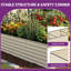 Grand ensemble de jardin surélevé galvanisé 6X3x2pi avec gants, crème-1665055593-1674732012