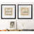 1971 - Matted and Framed Under Acrylic Glass, Set of 2, Large Living Room Wall Art