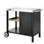 Chariot-grill d'extérieur avec rangement Royal Gourmet, noir