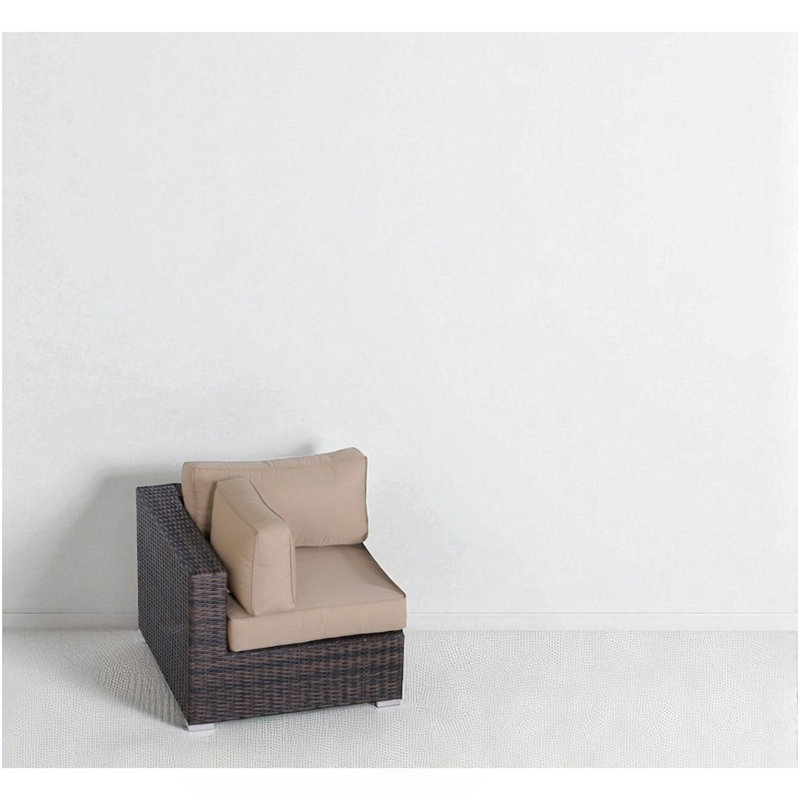 Coins de coin de 33 po de large avec coussins - Ensemble modulaire d'extérieur entièrement assemblé