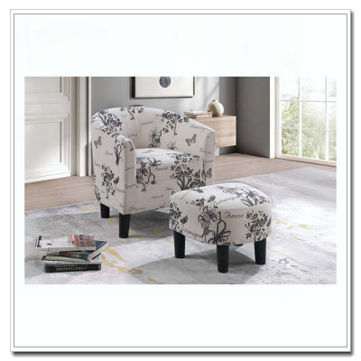 Chaise d'appoint et repose-pieds