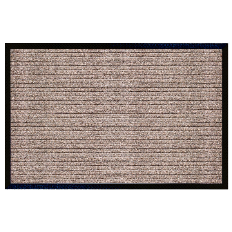 Paillasson intérieur en polypropylène antidérapant Odarius, Rayures beiges, L 32 po x L 48 po