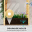 Outsunny Garden Planter with Trellis, Natural-1897594208