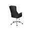 Chaise de bureau, pivotante, hauteur réglable, accoudoirs, ergonomique, travail, aspect cuir noir, métal chromé, contemporaine, moderne