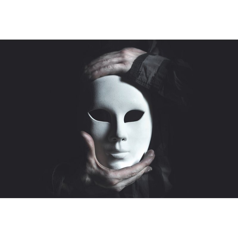 White Mask by Francescoch - Wrapped Canvas Print, 30cm H x 46cm W