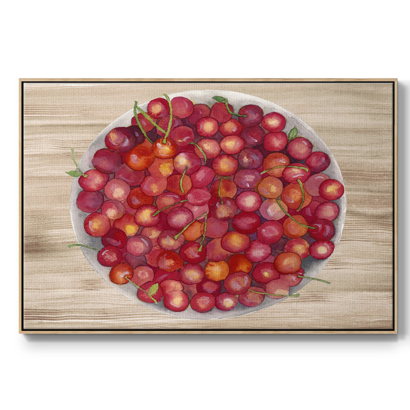 «Bowls Of Fruit IV», reproduction d'art sur toile, H 27 po x l 41 po x P 2 po, Bois naturel