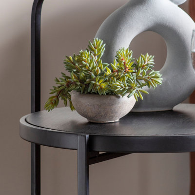 Faux Succulent in Cement Pot