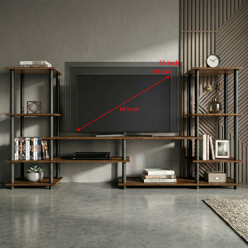 Meuble télé à 9 niveaux Easy Twist, Brun
