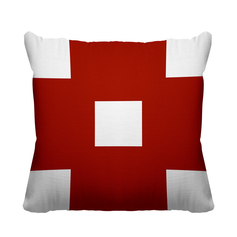 Housse et insert de coussin extérieur Luella, 16 po x 16 po, Rouge