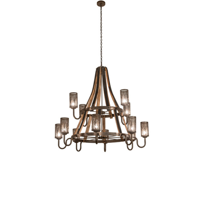 Barrel Stave 12 - Light Chandelier