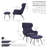 Cathalina Fabric Wingback Accent Chair with Ottoman-283539024