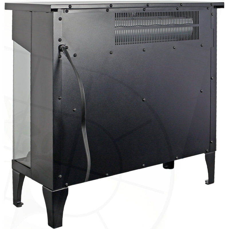 24" Three Sided Glass Electric Fireplace With Feet