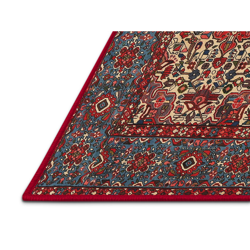 Tapis 100% traditionnel lavable à la machine 2219, Rectangle 7 pi x 9 pi