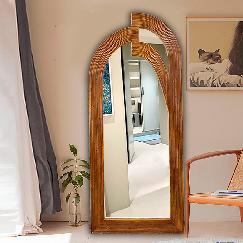 Miroir arqué de style français, 66,93 po x 23,62 po