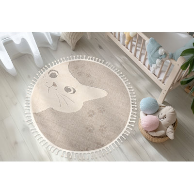 Round Breland Animal Print 133cm X 133cm Area Rug