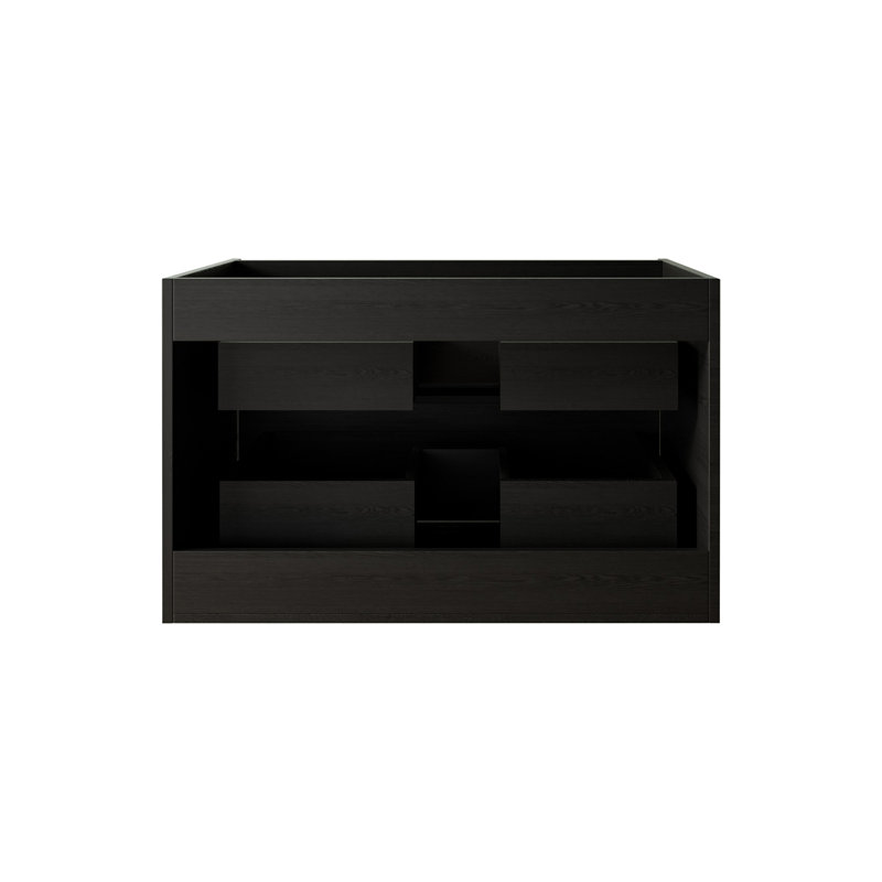 Meuble-lavabo en bois aggloméré 36 po noir