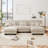 Chenille Cloud Couch Sofa with Ottoman-418573846-405481810-405481813