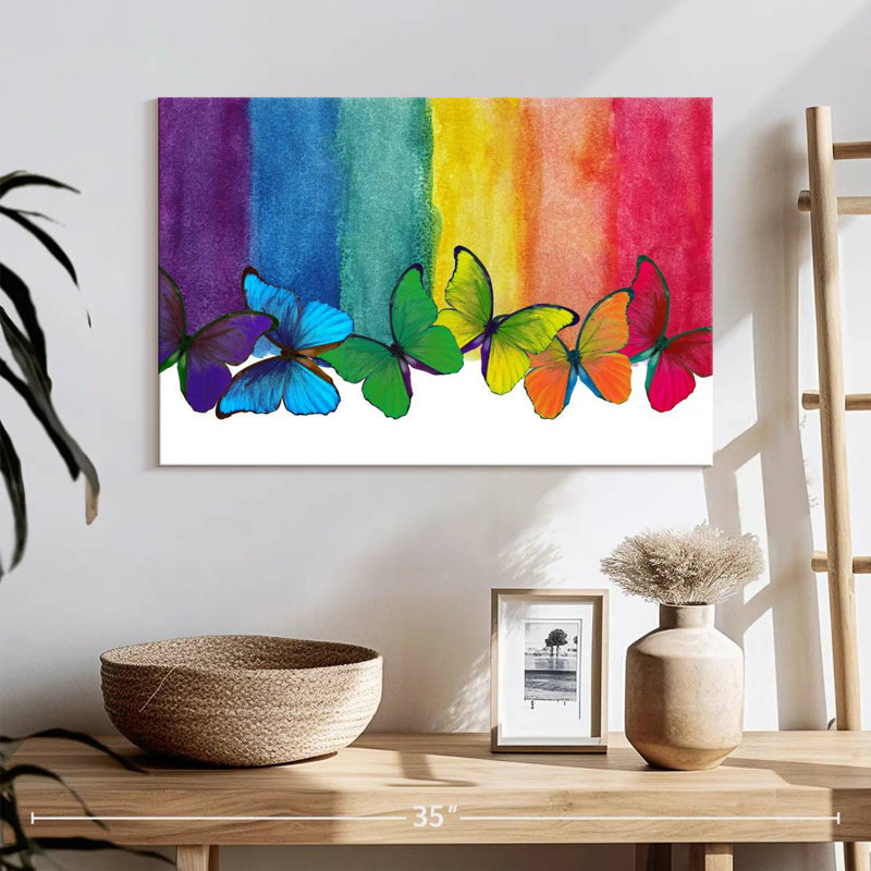 Bande de papillons colorés Brampt, H 16 po x l 24 po