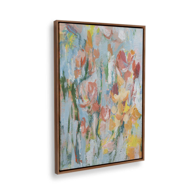 «Impressionist Floral Abstract II» par Ethan Harper, reproduction d'art, H 48 po x l 36 po, Brun